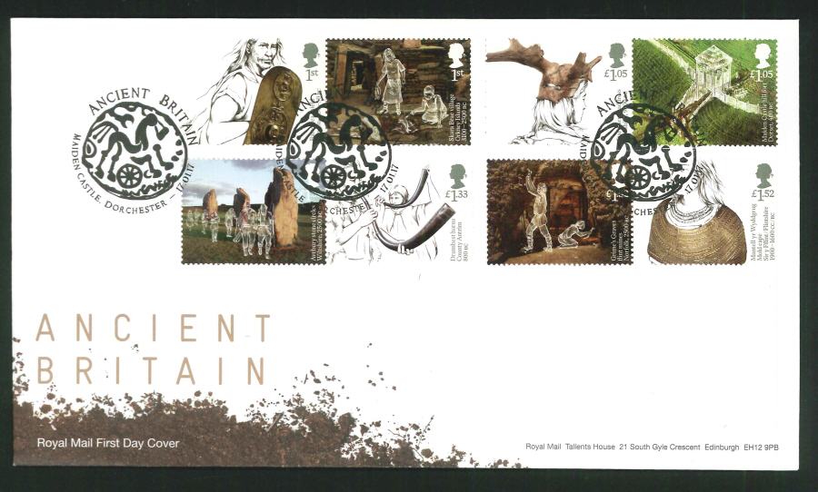 2017 - First Day Cover "Ancient Britain" - Maiden Castle Dorchester Postmark